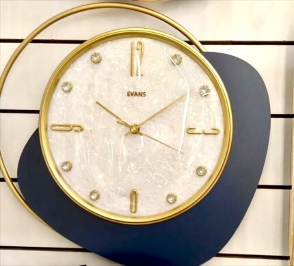 Evans Modern Minimalist Wall Clock with Jewel Accents