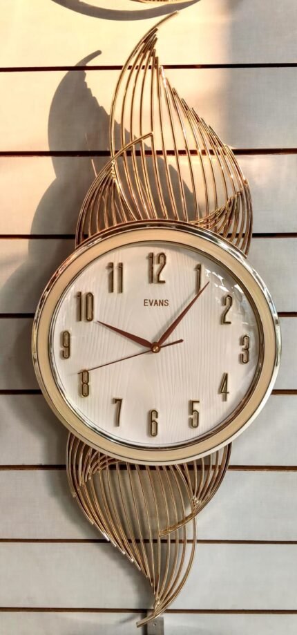 Evans Modern White Hexagon Minimalist Wall Clock