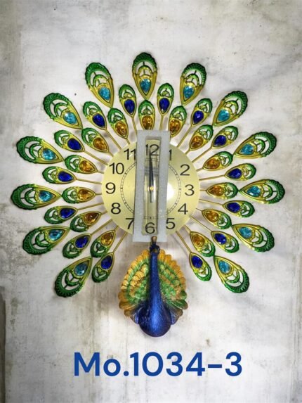 Luxury Metal Peacock Wall ClockGifting: An excellent choice for weddings, anniversaries, or housewarming (Griha Pravesh) ceremonies.