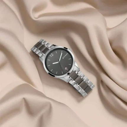 ​Titan Workwear Men's Watch – Anthracite Dial with Dual-Tone Metal Strap