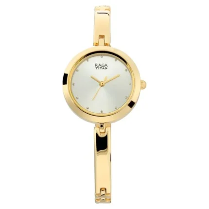 Titan Raga Viva Analog Silver Dial Women's Watch (Gold)