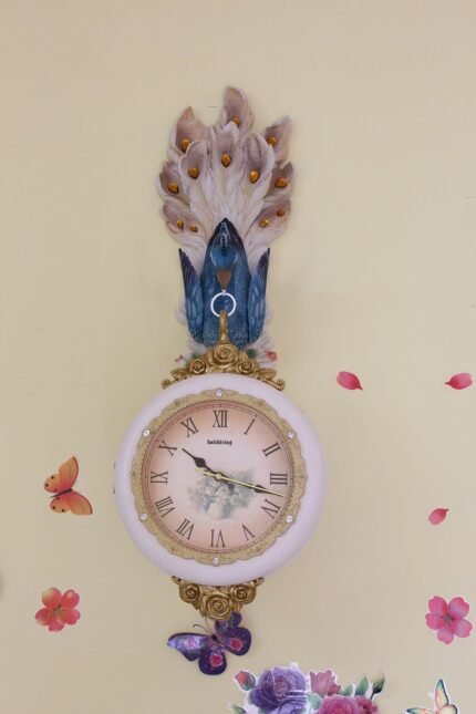 Royal Peacock Vintage Wall Clock double side hanging wall