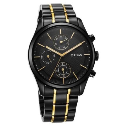 Titan Neo Men's Black Dial Multifunction Watch (often associated with the Titan Workwear or Neo collection).