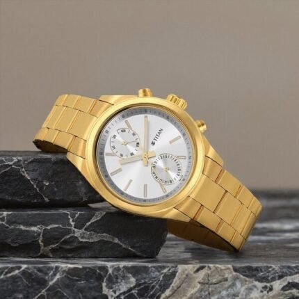 Titan Classique Multifunction Gold Watch similar model from the Titan Classique/Neo collection)