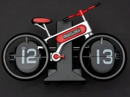 Retro Style Bicycle Auto Flip-Down ClockAdd a Timeless Touch to Your Desk!