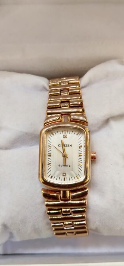 ​Citizen Classic Rectangular Gold-Tone Quartz Watch (Vintage Series)