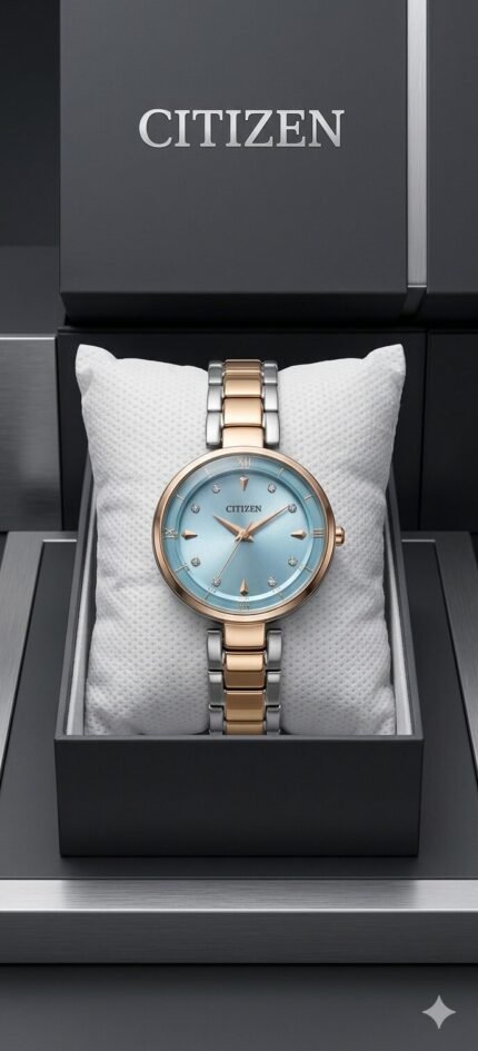 Citizen Eco-Drive Ladies' Two-Tone Blue Dial Watch