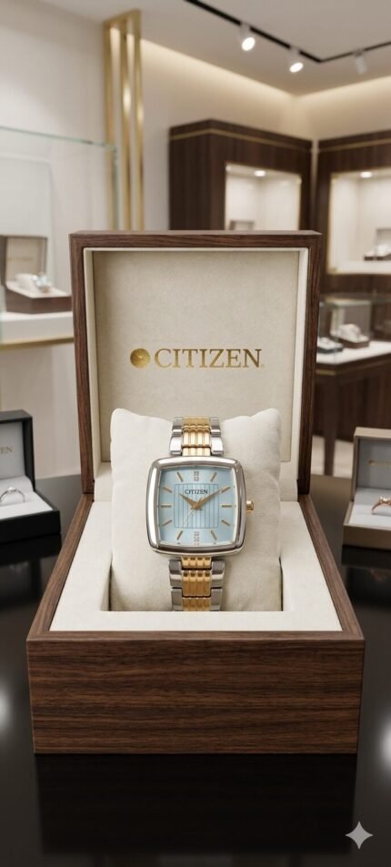 Citizen Eco-Drive Square Dial Two-Tone Women's Watch