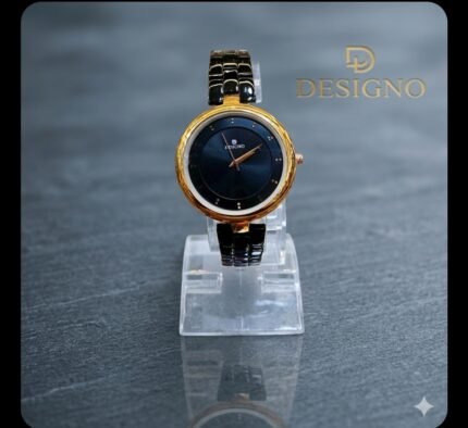 Designo Classic Two-Tone Gold & Black Ceramic/Metal Analog Watch
